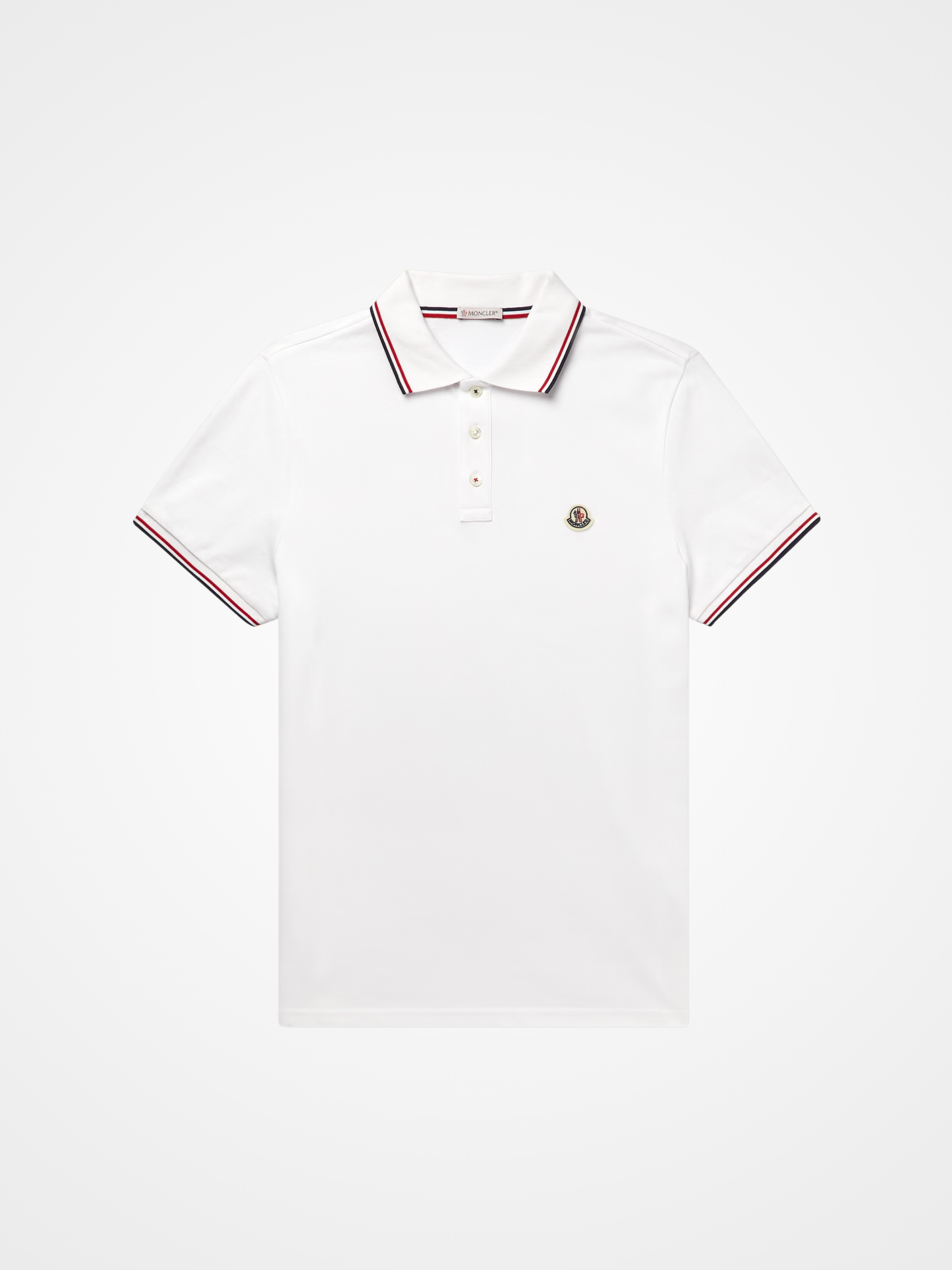 Tricolor-Trimmed Piquet Polo Shirt