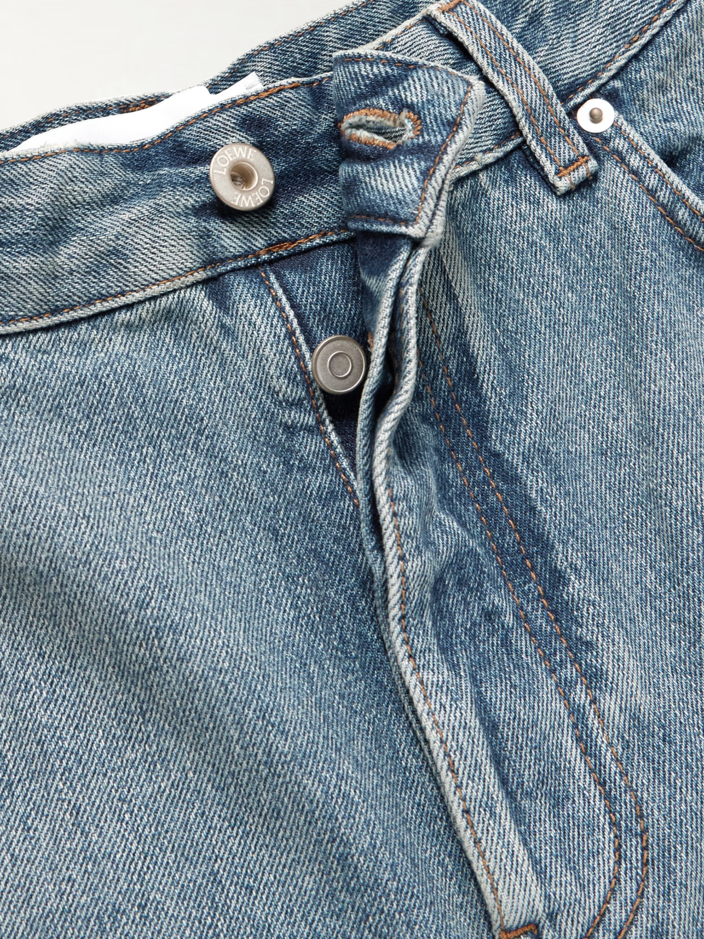 Anagram Wide-Leg Logo-Embroidered Jeans