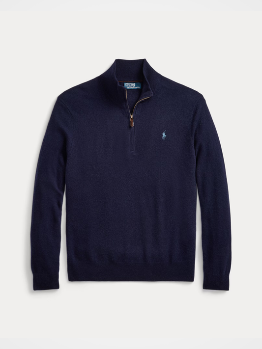 Classic Mesh-Knit Cotton Quarter-Zip