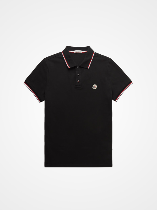 Tricolor-Trimmed Piquet Polo Shirt
